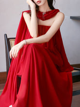 Load image into Gallery viewer, 1990s Vintage Red Tube Dress | Strapless Maxi Gown with Matching Scarf