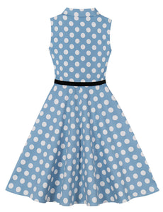 Kids Little Girls' Dress Polka Dot V Neck Cotton 1950S Vintage Dress