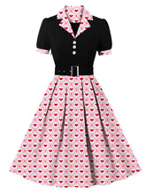 Load image into Gallery viewer, Pink Sweet  Love  1950S Vintage Swing Dress