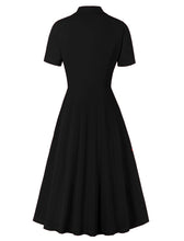Load image into Gallery viewer, Red Polka Dots V Neck 1950S Vintage Swing Dress With Button