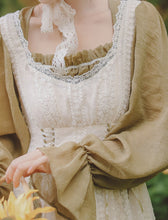 Load image into Gallery viewer, Light Green Victorian Dress with Balloon Sleeves