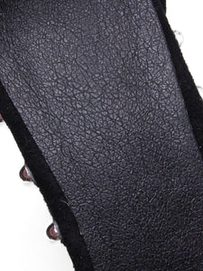 Women's Piont Toe Rivet Chunky Heel Sandals Leather Vintage Shoes