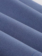 Load image into Gallery viewer, Blue Crew Neck Puff Sleeve 1950S Vintage Swing Dress
