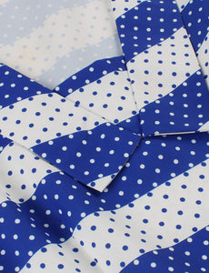 Blue Stripe Sailor Collar Short Sleeve 1950s Vintage Dress