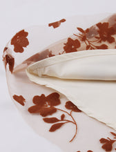 Load image into Gallery viewer, Apricot Flock Printing V Neck 1950S Vintage Swing Dress