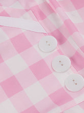 Load image into Gallery viewer, Pink And White Plaid Halter Sweet Heart Barbie Retro Dress