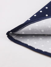 Load image into Gallery viewer, Navy Spaghetti Strap Polka Dots 1950S Swing Dress