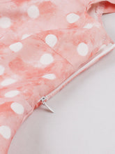 Load image into Gallery viewer, Pink Peter Pan Collar Polka Dots 1950s Vintage Swing Dress