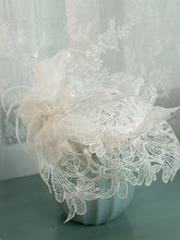 Load image into Gallery viewer, Hand Woven Mesh Decorative White Lace Flower Wedding Hat