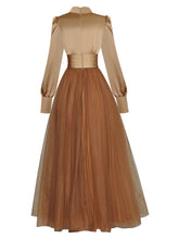 Load image into Gallery viewer, Retro Palace Puffed Sleeves Tulle 1950s Party Vintage Swing Dress