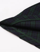 Load image into Gallery viewer, Christmas Green Plaid 1950S Cotton Vintage Dress With Belt