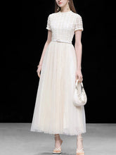 Load image into Gallery viewer, White Luxury Embroidered Lace Maxi Dress