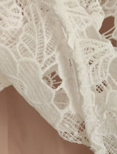 Load image into Gallery viewer, White Lace Spaghetti Strap Gown Party Dress