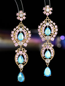 Luxury Zircon Tassel Artifact Vinatge Earrings