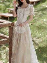 Load image into Gallery viewer, Ivory Victorian Style Lace Corset Wedding Gown Wedding Maxi Dress