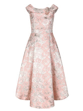 Load image into Gallery viewer, Pink Luxury 3D Rose Jacquard Off The Shoulder 1950s Vintage Party Gown