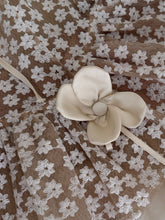 Load image into Gallery viewer, Balletcore Apricot Flower Lace Corset Mini Dress