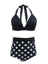 Load image into Gallery viewer, Sexy Classical Retro Style Contrast Color Two Pieces Bikini Sets