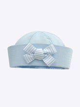 Load image into Gallery viewer, White Sailor Hat for Women – Classic Canvas Gob Cap with Navy Blue Bow and Ribbon Band