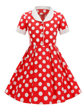 Load image into Gallery viewer, Kids Little Girls' Dress Polka Dots 1950S Vintage Dress