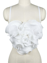Load image into Gallery viewer, Red Rose Flower Corset Top - Pleated 3D Floral Spaghetti Strap Bustier