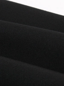 Audrey Hepburn Inspired Black Vintage Dress Elegant V-Neck Flounced Cape Cocktail Gown