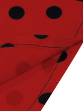 Load image into Gallery viewer, Christmas Red and Black Crew Neck Swing 1950S Vintage Dress