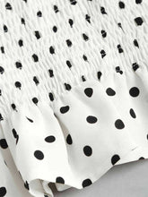 Load image into Gallery viewer, Vintage Polka Dot Satin Top with Bow Detail