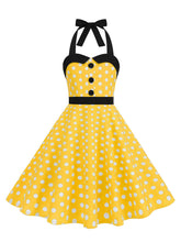 Load image into Gallery viewer, Kids Little Girls' Dress Halter Polka Dots Sleeveless Cotton 1950S Vintage Dress