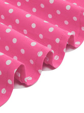 Load image into Gallery viewer, Kids Little Girls' Dress Pink Turn Down Collar Polka Dot Cotton 1950S Vintage Dress