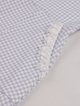 Load image into Gallery viewer, 1950s Purple Plaid Lace Sleeveless Swing Dress with Pockets