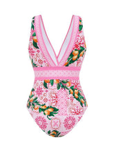 Load image into Gallery viewer, Women's Pink Floral Bathing Suit - 2 Piece Swimsuit and Beach Cover Up Skirt
