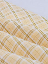 Load image into Gallery viewer, 1950s Yellow Plaid Lapel Collar Short Sleeve Swing Dress