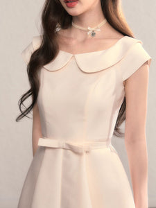 Peter Pan Collar Vintage Cap Sleeve Little Black Dress