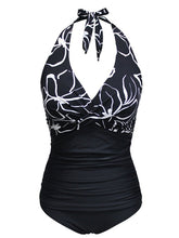 Load image into Gallery viewer, Halter Cross-Front One-Piece Swimsuit