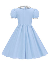 Load image into Gallery viewer, Kids Little Girls' Dress Peter Pan Short Sleeve Cotton 1950S Vintage Dress