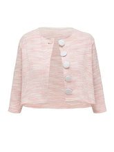 Load image into Gallery viewer, 2PS Pink Retro Tweed One Piece Swimsuit with Cropped Jacket Set