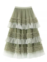 Load image into Gallery viewer, Women's 3-Tier Ruffle Layered Flowy Boho Skirt