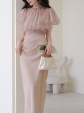 Load image into Gallery viewer, Pink Ruffles 1950S Vintage Bodycon Dress
