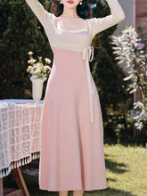 Load image into Gallery viewer, Sweet Pink Long Sleeve Knitted Sweater Dress