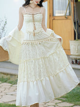 Load image into Gallery viewer, 3PS White Bohemian Top Tassel and Skirt 1970S Vintage Set