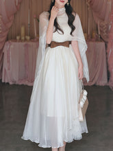 Load image into Gallery viewer, 1950s Vintage White Lace Organza Maxi Dress for Women