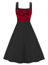 Load image into Gallery viewer, Red Lace Strap Sleeveless 1950s Vintage Dress