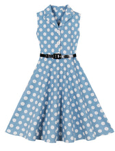 Load image into Gallery viewer, Kids Little Girls&#39; Dress Polka Dot V Neck Cotton 1950S Vintage Dress