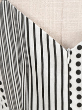 Load image into Gallery viewer, 1950s Vintage Polka Dot Vertical Stripes Spaghetti Strap U-Neck Retro Swing Dress