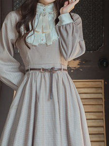 Lilac Lace Ruffles Edwardian Revival Dress