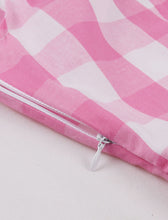 Load image into Gallery viewer, Barbie Pink And White Plaid V Neck 1950s Swing Dress
