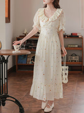 Load image into Gallery viewer, White Peter Pan Collar 1950S Vintage Cotton Dress