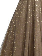 Load image into Gallery viewer, Gold Star Sequin 1950s Vintage Party Dress