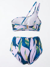 Load image into Gallery viewer, Women's One Shoulder Bikini Set High Waisted Two Piece Swimsuit Floral Print Bathing Suit